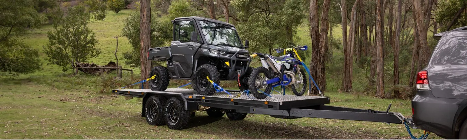 Toy hauler trailer for ATVs, dirt bikes and outdoor gear